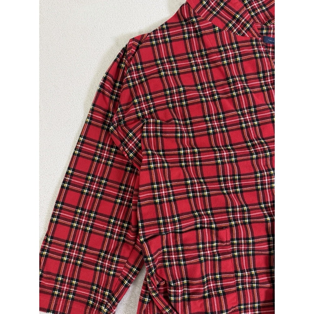Tommy Hilfiger Bathrobe One Size Red Tartan Plaid Belted Lounge Robe - Picture 5 of 16